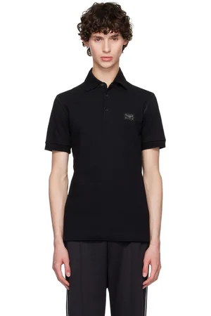 Dolce & Gabbana Black Logo Plaque Polo