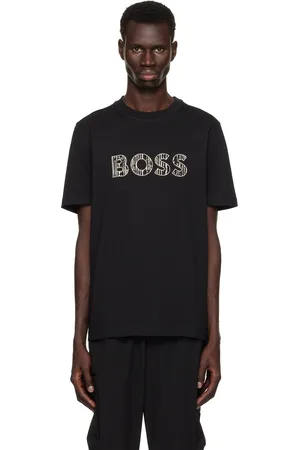 HUGO BOSS Black Printed Logo T-shirt