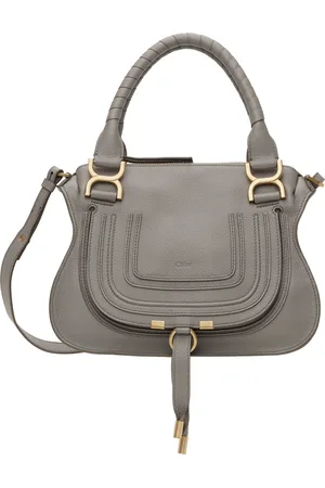 Chloé Taupe Small Marcie Double Carry Bag