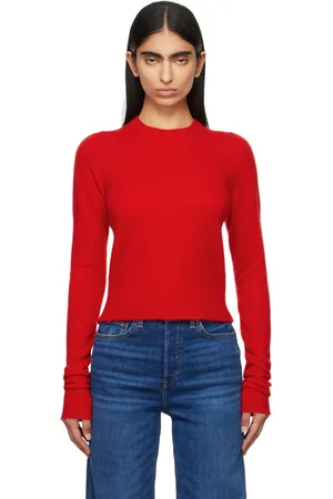RE/DONE Red Cashmere Crewneck Sweater