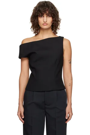 Rohe Black Sculptural Asymmetrical Top