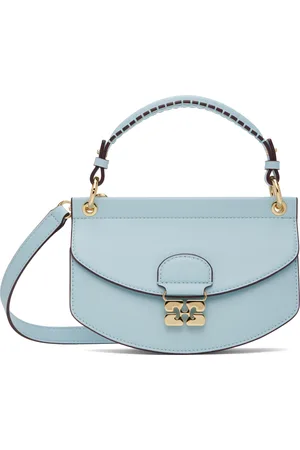 Ganni Blue Apo-G Mini Top Handle Bag