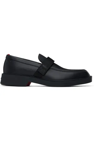 HUGO BOSS Black Leather Loafers