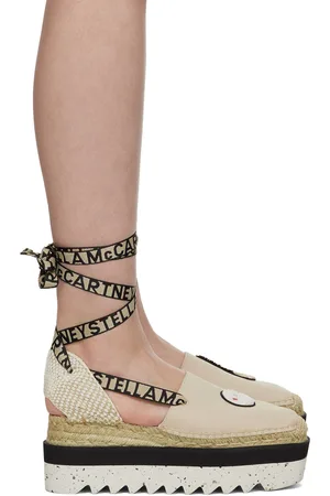 Stella McCartney Beige Gaia Little Black Bunny Espadrilles