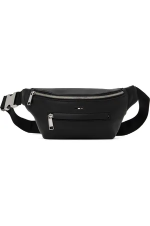 HUGO BOSS Black Grained Faux-Leather Belt Bag
