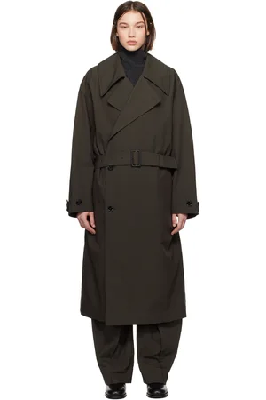 LEMAIRE Brown Water-Repellent Trench Coat