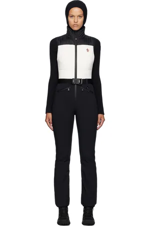 Moncler Black & White Ski Suit Down Jumpsuit
