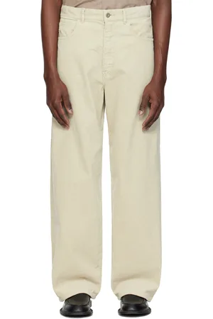Auralee Beige Finx Corduroy Wide 5P Trousers