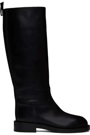 Paco rabanne Black Smooth Leather Tall Boots