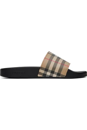 Burberry Beige Check Pool Slides