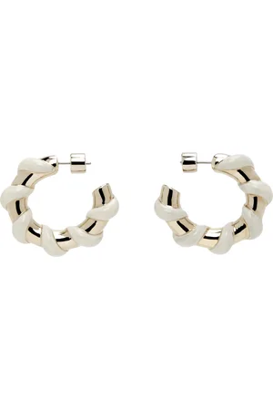 Lanvin Gold & Off-White Mélodie Candy Earrings