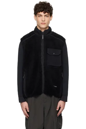 and wander Black Wool Boa Vest