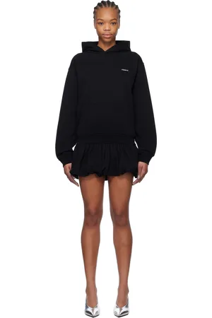 COPERNI Black Basque Logo Hoodie Minidress
