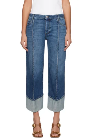 Bottega Veneta Blue Curved Shape Jeans
