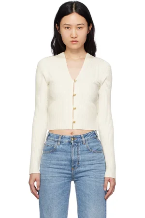 Chloé White V-Neck Cardigan