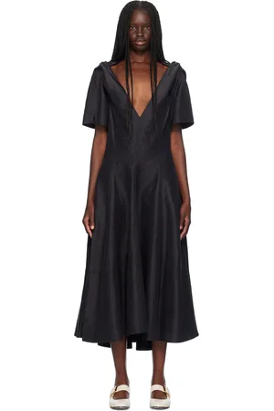 Bottega Veneta Black Fluid Midi Dress