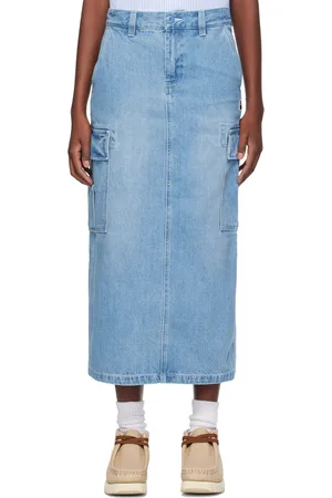 BAPE Patch Denim Cargo Midi Skirt