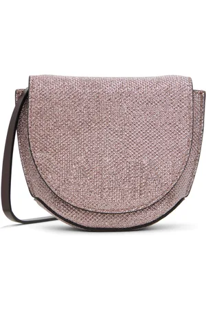 Ganni Pink Nano Banner Saddle Bag