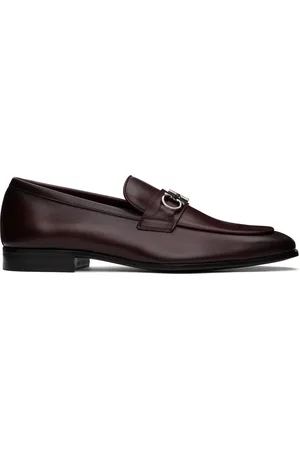 Salvatore Ferragamo Brown Gancini Ornament Loafers