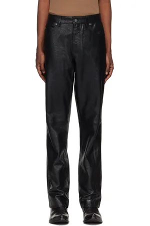 Guess Black Crackle Leather Pants