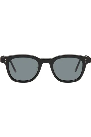 Thom Browne Black Acetate Rectangular Sunglasses