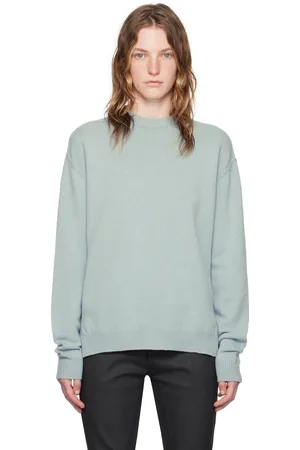Rick Owens Blue Porterville Crewneck Sweater