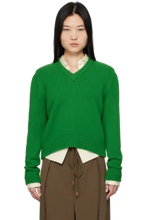 &Daughter Green Glenn V-neck Sweater