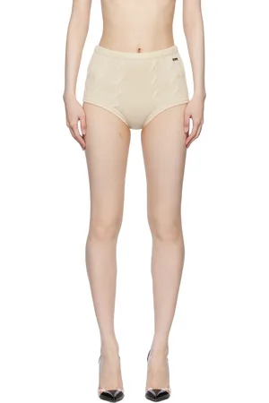 BLUMARINE Off-White Braid Cable Knit Shorts