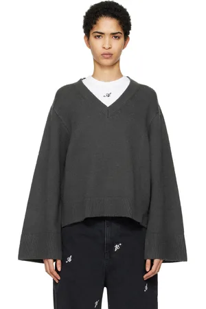 Axel Arigato Gray Rain V-Neck Sweater
