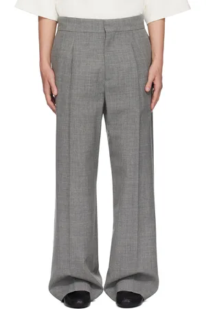 FEAR OF GOD Gray Wool Canvas Wide Leg Trousers