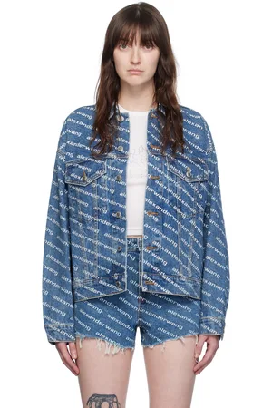 Alexander Wang Blue Game Logo Denim Jacket