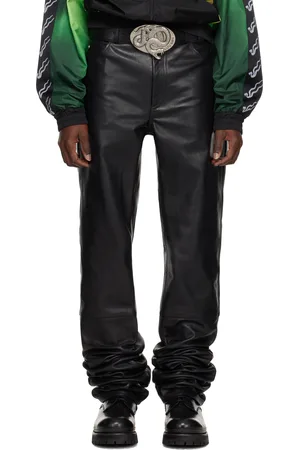 LU’U DAN Stacked Straight Leg Leather Pants