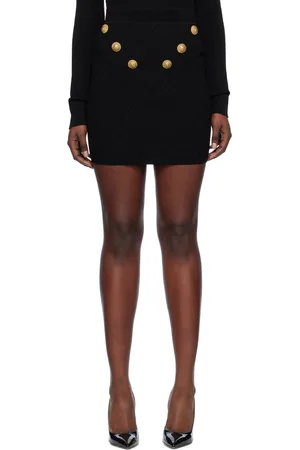 Balmain Black High-Rise Miniskirt