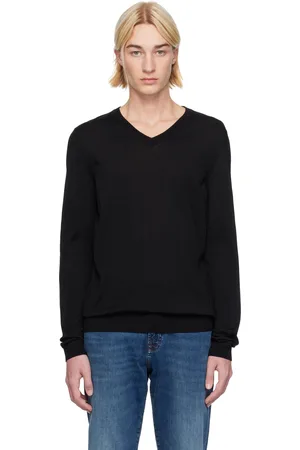 HUGO BOSS Black V-Neck Sweater
