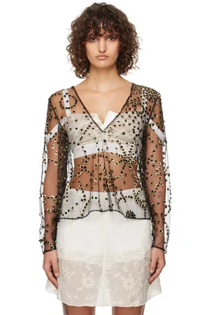 BODE Black Sheer Fête Blouse
