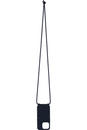 Bottega Veneta Navy Intreccio iPhone 15 Pro Case