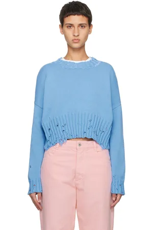 Marni Blue Disheveled Sweater