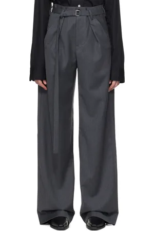ANN DEMEULEMEESTER Gray Linna High-Comfort Trousers