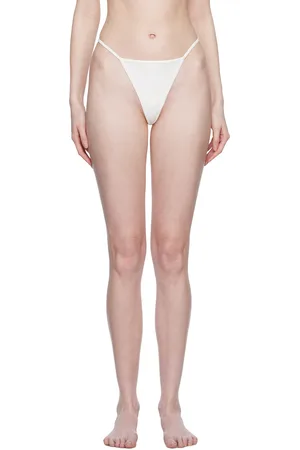 Guess White Metal Triangle Thong