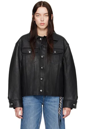 Alexander Wang Lambskin Trucker Leather Jacket