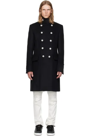 Balmain Black Double-Breasted Coat