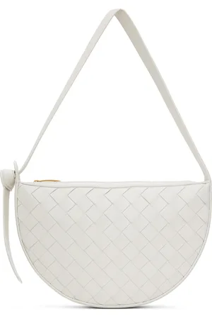 Bottega Veneta White Mini Sunrise Bag