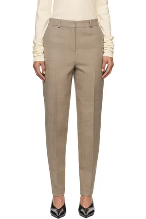 Totême Beige Low-Waist Tailored Trousers