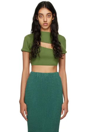 CHRISTOPHER ESBER Green Slashed T-Shirt