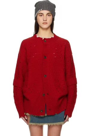 Andersson Bell Red Roghen Wool Long Cardigan