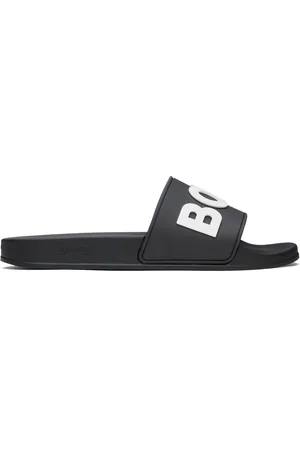 HUGO BOSS Black Raised Logo Pool Slides