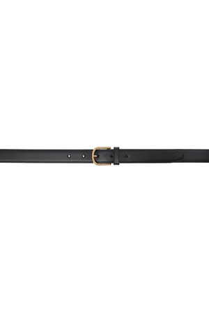 Totême Black Slim Trouser Leather Belt