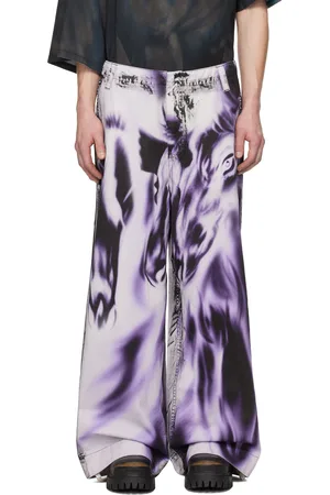 Gerrit Jacob White & Purple Printed Jeans
