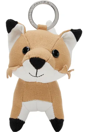 Maison Kitsuné Tan Fox Bag Charm Keychain