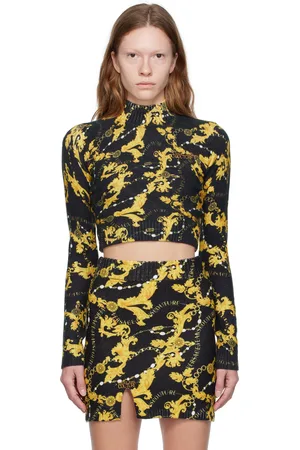 VERSACE Black Chain Couture Sweater